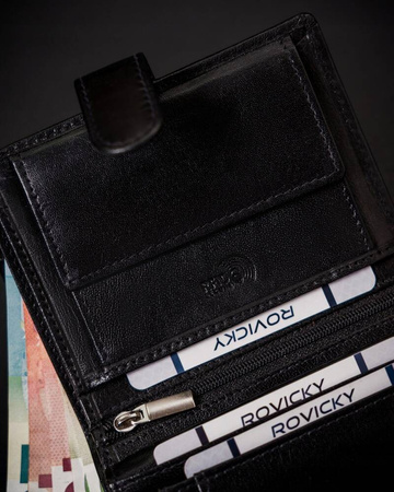 Herren Geldbörse aus Leder mit RFID-Schutz – Rovicky