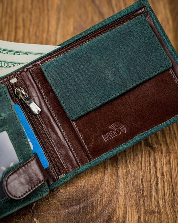 Bunte Herren Geldbörse aus Echtleder – Forever Young