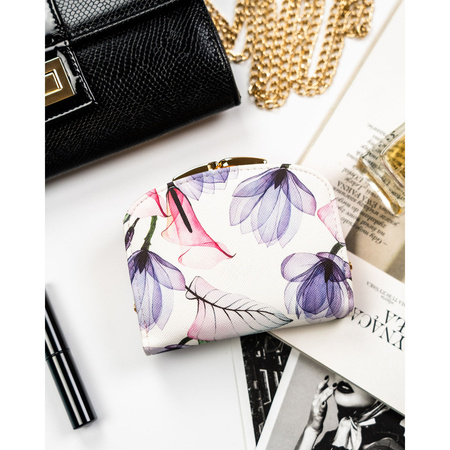 Kleine Damen Geldbörse aus Öko-Leder mit Blumenmuster – Peterson