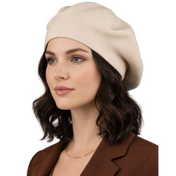 Universeller Damen-Barett aus Acryl in hellem Beigeton – Peterson