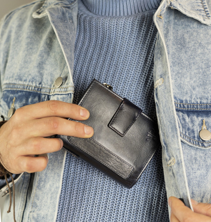 Herren Geldbörse aus Echtleder im Retro-Stil – Rovicky