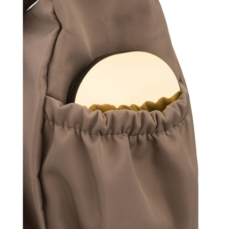 Dunkelbeige Damen-Handtasche aus Polyester mit Reißverschluss - Peterson