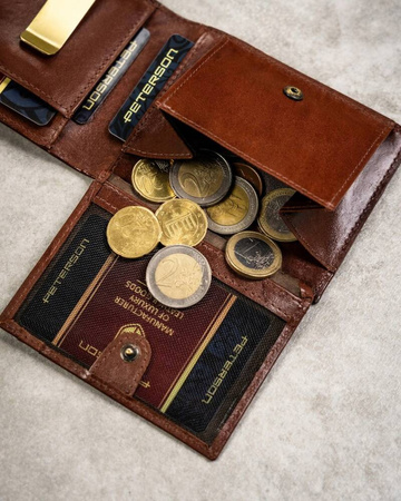 Geschenkset: Herren Geldbörse aus Leder, Etui und Schlüsselanhänger – Peterson