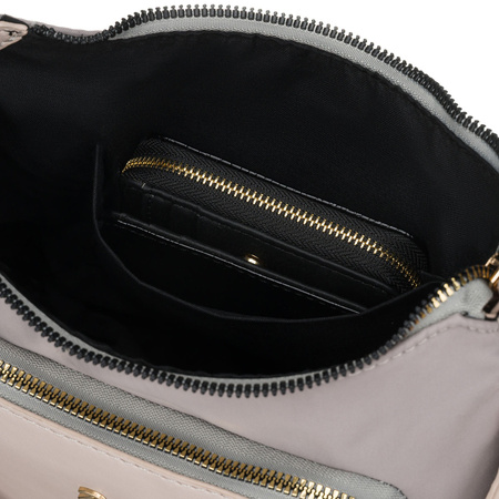 Städtische, graue Damen-Umhängetasche aus Nylon und Öko-Leder – Peterson