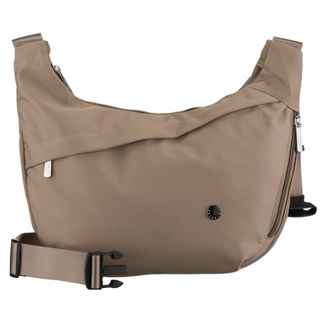 Damen-Handtasche in dunkelbeiger Farbe mit Außentasche - Peterson