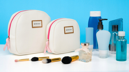 Set aus zwei Damen Kosmetiktaschen aus Öko-Leder – Rovicky