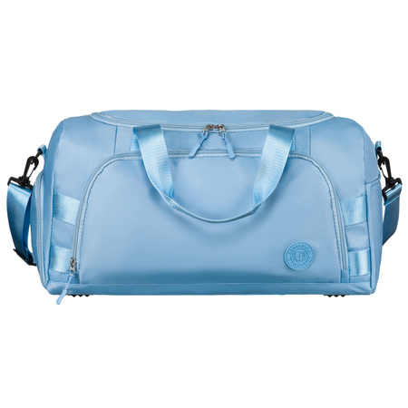 Wochenendtasche in Hellblau mit Koffergurt – Peterson