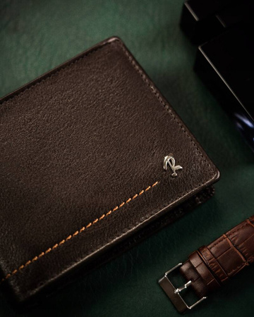 Klassische Herren Geldbörse aus Echtleder – Rovicky