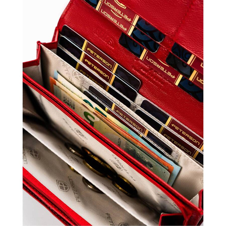 Große rote Damen Geldbörse mit RFID-Schutz – Peterson