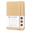 Beigefarbenes Notizbuch im A6-Format, liniert, mit Gummibandverschluss – Peterson