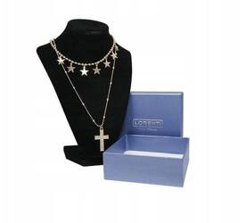 Vergoldete Halskette mit Sternen und Kreuz – Lorenti