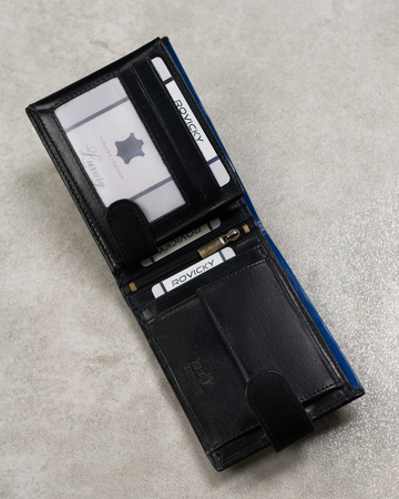 Herren Geldbörse aus Leder mit Dokumentenfach – Rovicky