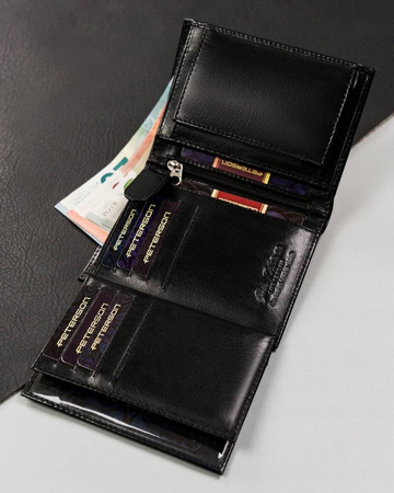 Große Herren Geldbörse ohne Verschluss aus Leder – Peterson