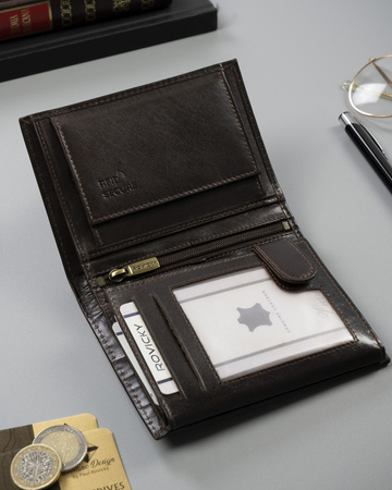 Pionier Herren Geldbörse aus Leder ohne Verschluss – Rovicky