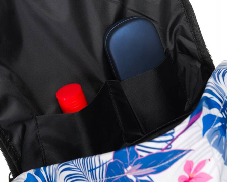 Modischer Schulrucksack mit Blumenmuster und offenen Seitentaschen – Peterson