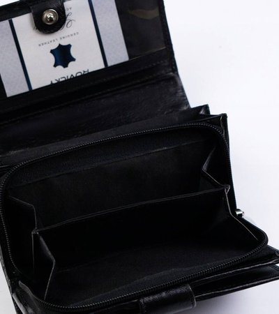 Elegante Damen Geldbörse aus gestepptem Echtleder – Rovicky