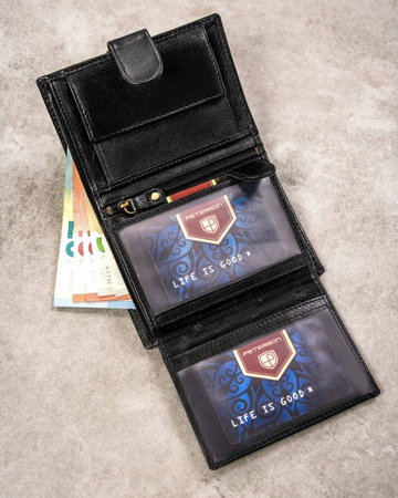 Geschenkset: Elegante Herren Geldbörse aus Leder und Schlüsselanhänger – Peterson