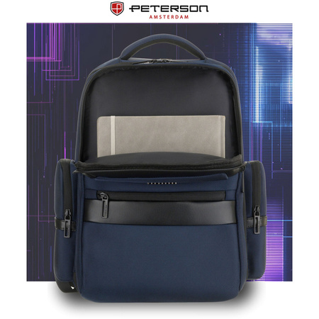 Granatblauer Reiserucksack mit Laptopfach bis zu 14 Zoll – Peterson