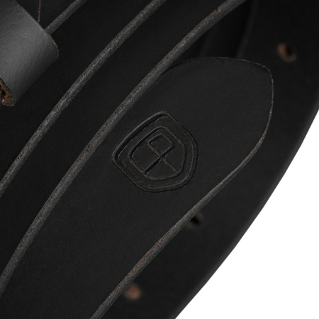 Lederner Damen Gürtel in Schwarz mit goldener, klassischer Schnalle - Peterson