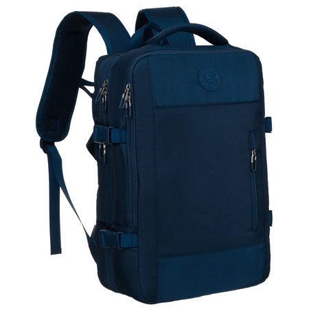 Reise-Rucksack aus Cordura in Marineblau, ausgestattet mit USB-Anschluss - Peterson