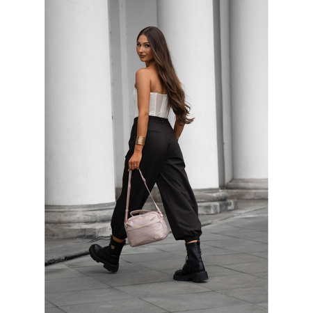 Rosa Damen-Umhängetasche aus Nylon mit Reißverschluss – Peterson