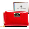 Rote Damen-Geldbörse im Federmäppchen-Stil aus Öko-Leder mit RFID-System – Peterson