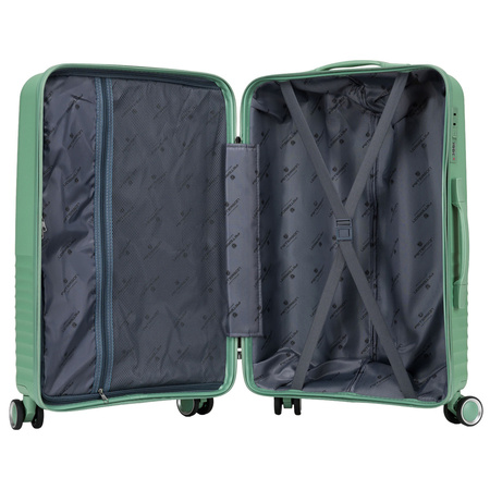 Peterson - Set aus Reisekoffern aus ABS-Kunststoff in Grün