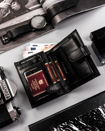 Herren Geldbörse für Karten mit Carbon-Design – Peterson