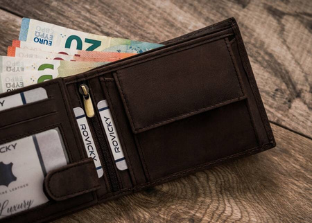 Große Herren Geldbörse aus Leder – Always Wild