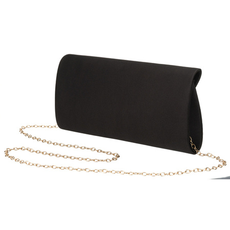 Damen-Clutch aus synthetischem Stoff in Schwarz - Rovicky