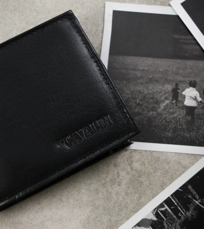 Herren Geldbörse aus Leder mit Reißverschlussfach hinten – Cavaldi