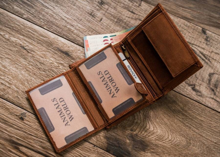 Große vertikale Herren Geldbörse aus Echtleder – Always Wild