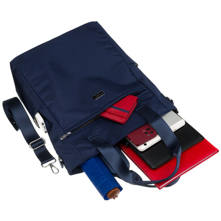 Damen-Shopper in Marineblau, einteilig und mit Reißverschluss – Peterson