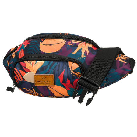 Damen Bauchtasche aus Polyester mit Pflanzenmuster – Rovicky