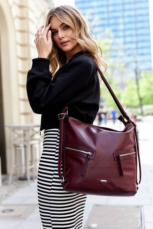 Klassische, geräumige Damentasche aus Öko-Leder – Rovicky