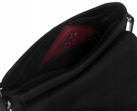 Damen Umhängetasche aus Leder mit Klappe – Peterson