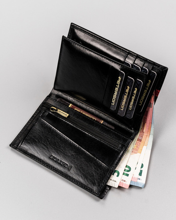 Herren Geldbörse aus Leder mit rotem Akzent – Peterson