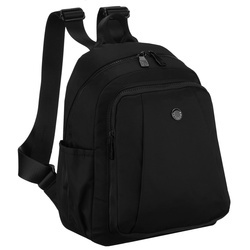 Praktischer, schwarzer Damen-Rucksack aus Polyester, einteilig – Peterson