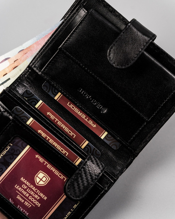 Herren Geldbörse für Karten mit Carbon-Design – Peterson