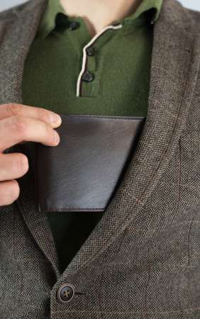 Klassische Herren Geldbörse aus Echtleder – Rovicky