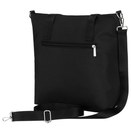 Damen-Handtasche, schwarz, ein Fach, mit Reißverschluss – Peterson