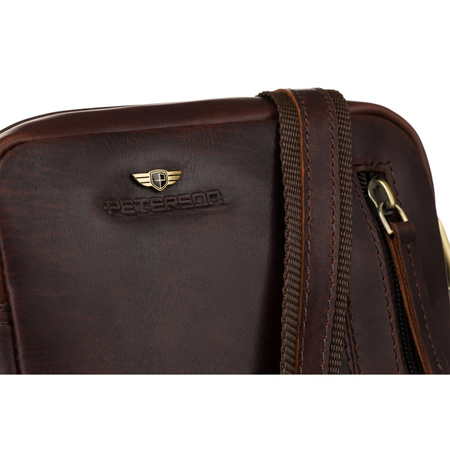 Herren Ledertasche mit Reißverschluss – Peterson