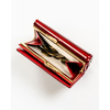 Damen-Geldbörse aus lackiertem Naturleder in Rot – Peterson