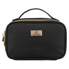 Schwarze, praktische Kosmetiktasche aus Öko-Leder mit Reißverschluss – Rovicky