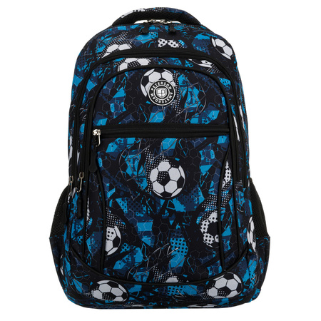 Peterson Schulranzen aus Polyester mit Fußballmuster