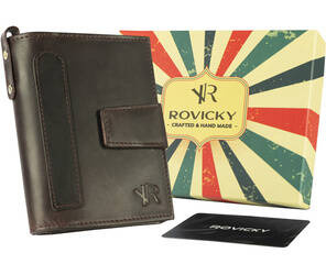 Herren Geldbörse aus Echtleder im Retro-Stil – Rovicky