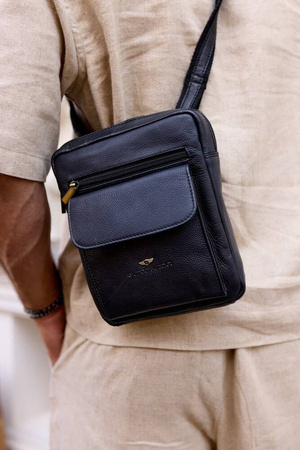 Herren Schultertasche aus Leder – Peterson