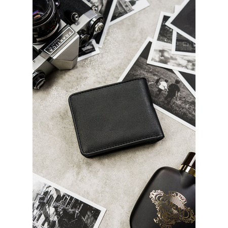 Grün-schwarze Herren Geldbörse aus Öko-Leder mit RFID-Schutz – Peterson