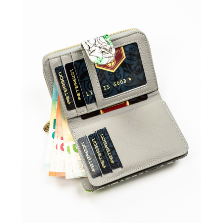 Geräumige, grüne Damen Geldbörse aus Leder mit RFID-Schutz – Peterson