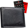 Klassische, schwarze Herren Geldbörse aus Leder – Peterson